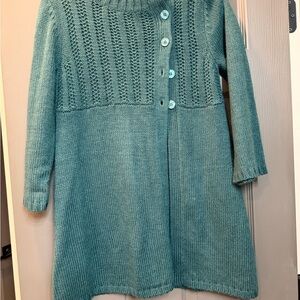 Kimchi Blue Textured Knit Cardigan in Teal